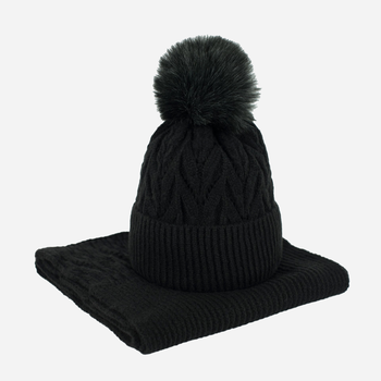 Комплект жіночий (шапка + шарф) Art Of Polo Hat&Scarf cz21800 One Size Black (5902021184149)