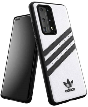 Etui plecki Adidas OR Moulded PU SS20 do Huawei P40 Black-white (8718846076920)