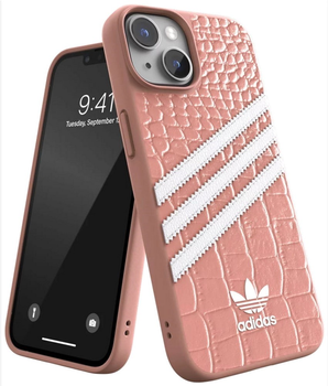 Etui plecki Adidas OR Samba Alligator do Apple iPhone 14 Pink-white (8718846100236)