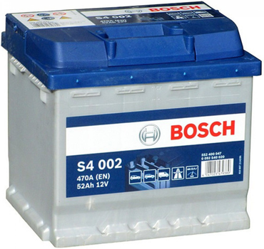 Акумулятор Bosch S4 Silver 52Ah, EN 470 правий "+" 207x175x190 (ДхШхВ)0 092 S40 0201