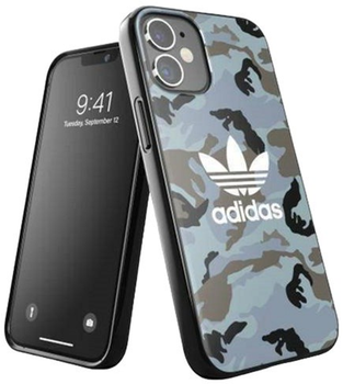 Etui plecki Adidas OR SnapCase Camo do Apple iPhone 12 mini Blue-Black (8718846087421)