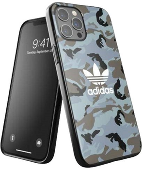 Etui plecki Adidas OR SnapCase Camo do Apple iPhone 12/12 Pro Blue-Black (8718846087391)