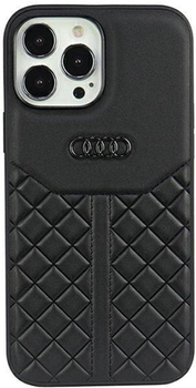 Etui plecki Audi Genuine Leather do Apple iPhone 13/13 Pro Black (6955250226011)