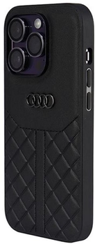 Etui plecki Audi Genuine Leather do Apple iPhone 14 Pro Black (6955250226424)
