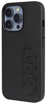 Etui plecki Audi Synthetic Leather do Apple iPhone 13 Pro Max Black (6955250226363)