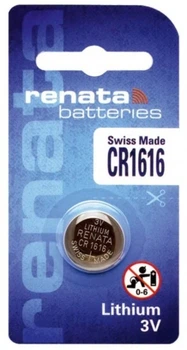 Батарейка RENATA CR1616 Lithium, 3V, 1х1шт