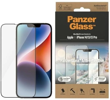 Szkło ochronne Panzer Glass Ultra-Wide Fit do Apple iPhone 14 / 13 Pro / 13 antybakteryjne (5711724027871)
