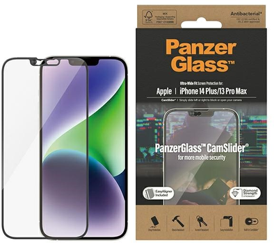 Захисне скло Panzer Glass Ultra-Wide Fit для Apple iPhone 14 Plus / 13 Pro Max антибактеріальне (5711724027970)
