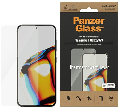 Захисне скло Panzer Glass Ultra-Wide Fit для Samsung Galaxy S23 SM-S911 (5711724073229)