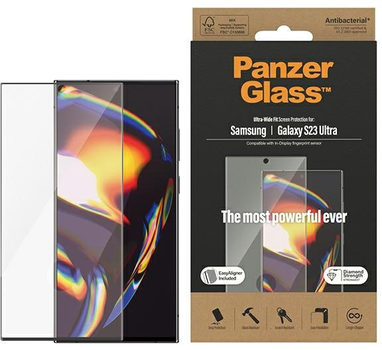 Szkło ochronne Panzer Glass Ultra-Wide Fit do Samsung Galaxy S23 Ultra SM-S918 z aplikatorem (5711724073175)