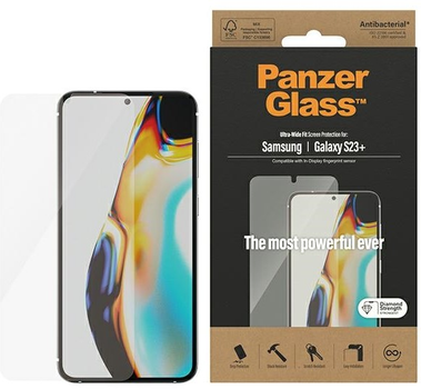 Захисне скло Panzer Glass Ultra-Wide Fit для Samsung Galaxy S23 Plus SM-S916 (5711724073236)