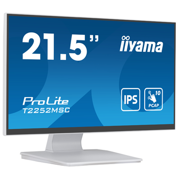 Монитор ЖК 21.5" Iiyama T2252MSC-W2 IPS 1920х1080 60Гц безрамочный/сенсорный экран Белый