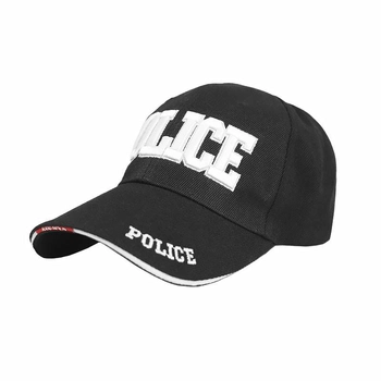 Бейсболка Han-Wild 101 Police Black с белой надписью мужская кепка L