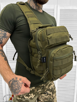Тактичний рюкзак сумка через плече Mil-Tec 10л.oliva ЛГ7149