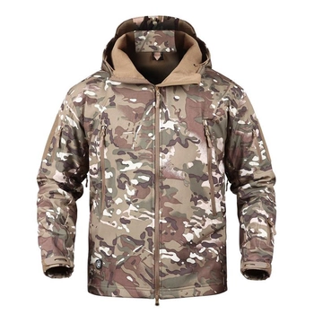 Тактична куртка Pave Hawk PLY-6 Camouflage CP M камуфляжна водонепроникна з кишенями та затяжками