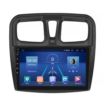 Штатная магнитола Lesko для Renault Logan II Рестайлинг 2018-н.в. экран 10" 4/32Gb/ 4G/ Wi-Fi/ CarPlay Premium