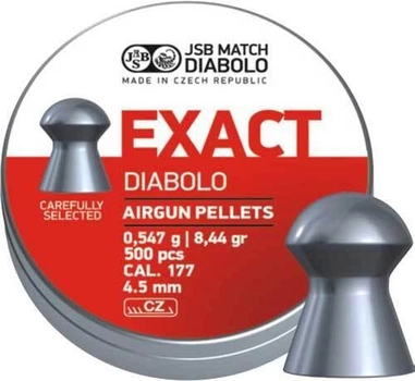 Кулі пневматичні JSB Diabolo Exact 0,547 г калібру 4,51 мм (500шт/уп)