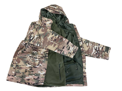 Тактическая куртка и флисовая кофта, комплект 2в1, Emerson, мультикам, XXXL