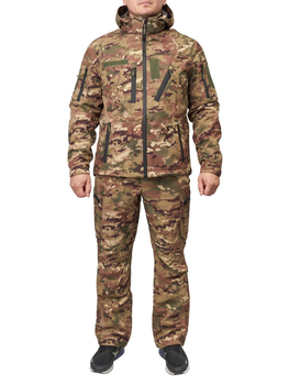 Костюм Soft shel MM14 куртка брюки универсальный мужской ветрозащитный водонепроницаемый для туризма охоты активного отдыха демисезонный мультикам