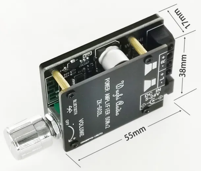 Аудио усилитель TPA3116 2.0, 5-27В, 2x50Вт, Bluetooth 5.0, ZK-502L