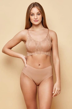 Комплект белья: бюстгальтер push-up и трусики слип Obrana 80B-C/L Корица-110 (90559)
