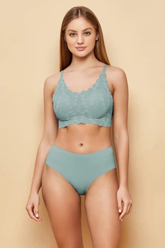Комплект белья: бюстгальтер push-up и трусики слип Obrana 75B-C/M Cерая мята-71 (90559)
