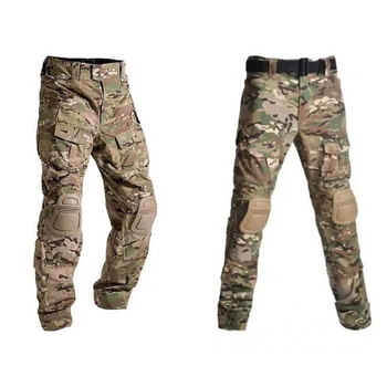 Тактические штаны с наколенниками мультикам размер L