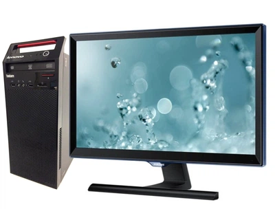 Комплект ПК: Lenovo ThinkCentre E73 Tower / Intel Core i3-4170 (2 (4) ядра по 3.7 GHz) / 8 GB DDR3 / 500 GB HDD / Intel HD Graphics 4400 / DVD-RW + Монитор 22" (1920x1080) IPS / 1x HDMI, 1x VGA, 1x Audio б/у