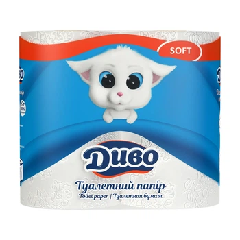 Туалетний папір «Диво» целюлозний білий New, 4 шт/уп (4820003831915)