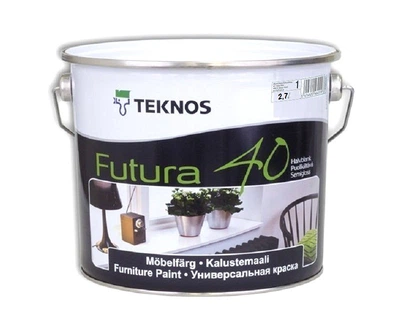 Емаль уретан-алкідна TEKNOS FUTURA 40 універсальна білий (база 1) 2,7 л