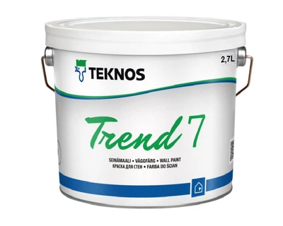 Краска акрилатная TEKNOS TREND 7 ремонтная белая (база 1) 2,7л