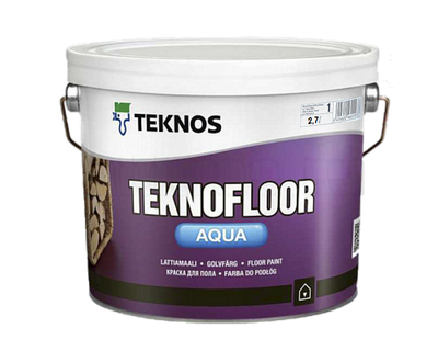 Эмаль акриловая TEKNOS TEKNOFLOOR AQUA для пола белый (база 1) 2,7л