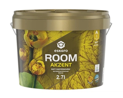 Краска акрилатная ESKARO ROOM для стен белая-база А 2,7л