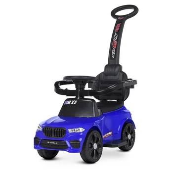 Детская машинка каталка толокар Bambi M 4848L-4 родительская ручка, подставка для ног, защитный бортик