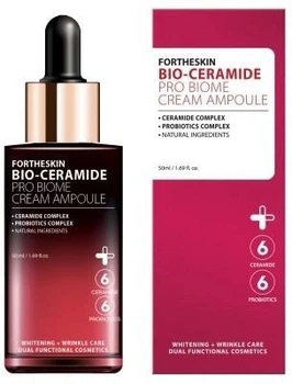 Крем сироватка для обличчя з керамідами Fortheskin BIO-Ceramide Pro Biome Cream Ampoule 50 мл