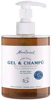 Delikatny żel-szampon do nawilżania włosów Alma Secret Gel-Champo Suave Con Argan, Calendula y Manzanilla 500 ml (8436568711461)