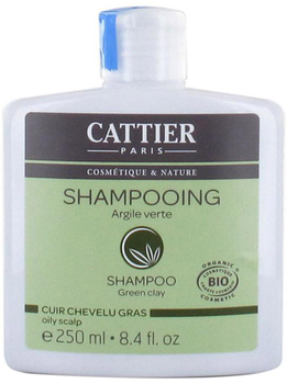 Szampon do odżywiania włosów Cattier Paris Oily Scalp Green Clay Shampoo Organic 250 ml (3283950910798)