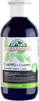 Szampon na utrzymanie koloru i połysku włosów Corpore Sano Shampoo Henna Cabellos Negros Bio 300 ml (8414002087853)