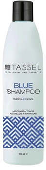 Очищувальний шампунь для волосся Tassel Blue Shampoo for Blond and White Hair 500 мл (8423029067083)