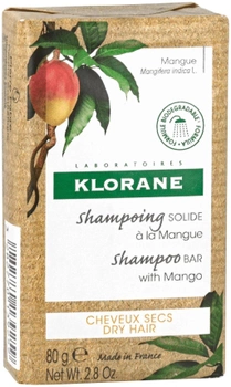 Твердий шампунь Klorane Mango Solid Shampoo 80 g (3282770139259)