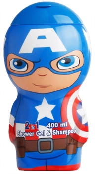 Żel pod prysznic i szampon dla dzieci Air Val International Marvel Capitan America Gel y Shampoo 2d 400 ml (8411114090337)