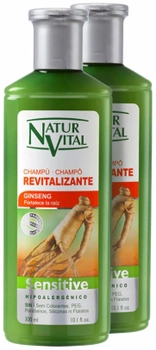 Zestaw szampon regenerujący Naturvital Shampoo Sensitive Revitalizante Lote 2 x 300 ml (8414002061327)