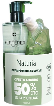 Zestaw Rene Furterer Naturia Gentle Micellar Shampoo 400 ml + Refill 400 ml (3282779339735)