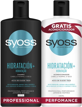 Zestaw Syoss Hidra Acond Hidratacion Shampoo 440 ml + Conditioner 440 ml (8410436374170)