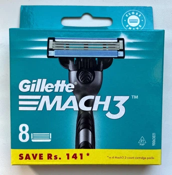 Сменные картриджи для бритья Gillette Mach 3 (8 шт) сменные кассеты джилет