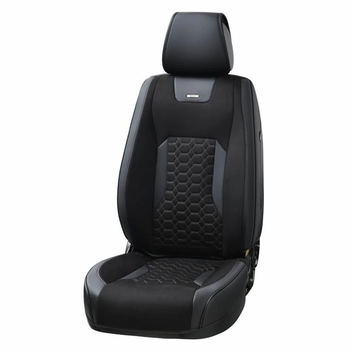 Авточехлы 3D на передние сидения 4шт и 2 подголовника BELTEX Montana чехлы для авто алькантара Черный (BX87150)