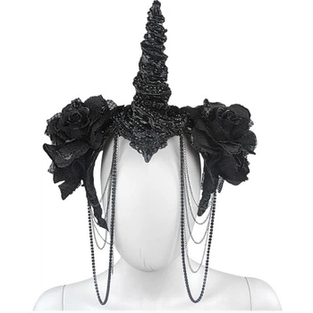 Обруч Единорог SETA Decor 23-539BLK