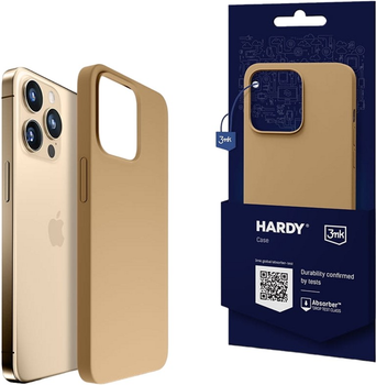 Etui plecki 3MK Hardy Case z MagSafe do Apple iPhone 15 Pro Max Dark gold (5903108527408)