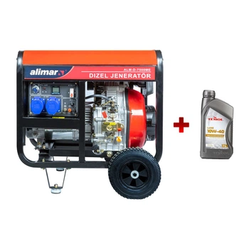 Генератор дизельный Alimar ALM-D-7500-ME 7,5 кВА, 1 фаза + Моторное масло TEMOL LUXE 10W-40 1л в подарок