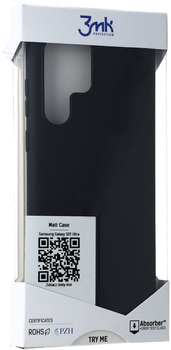 Etui plecki 3MK Matt Case do Samsung Galaxy S22 Ultra Black (5903108445085)